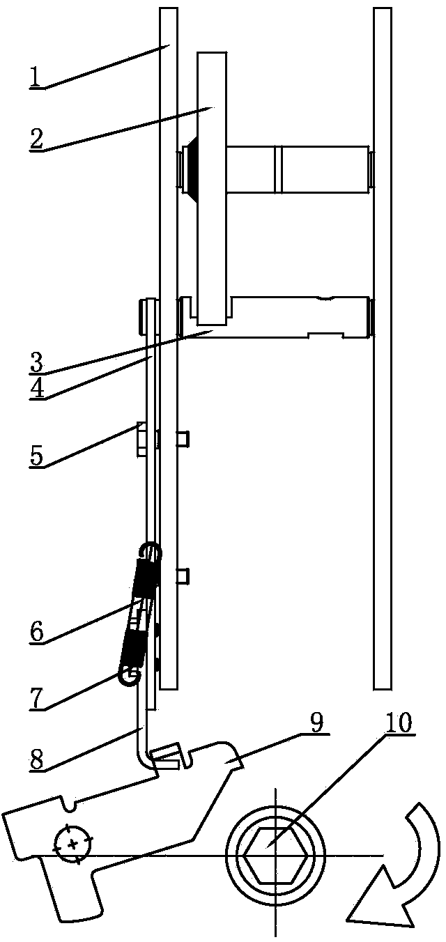 Operating mechanism chassis truck interlocking device and interlocking method thereof