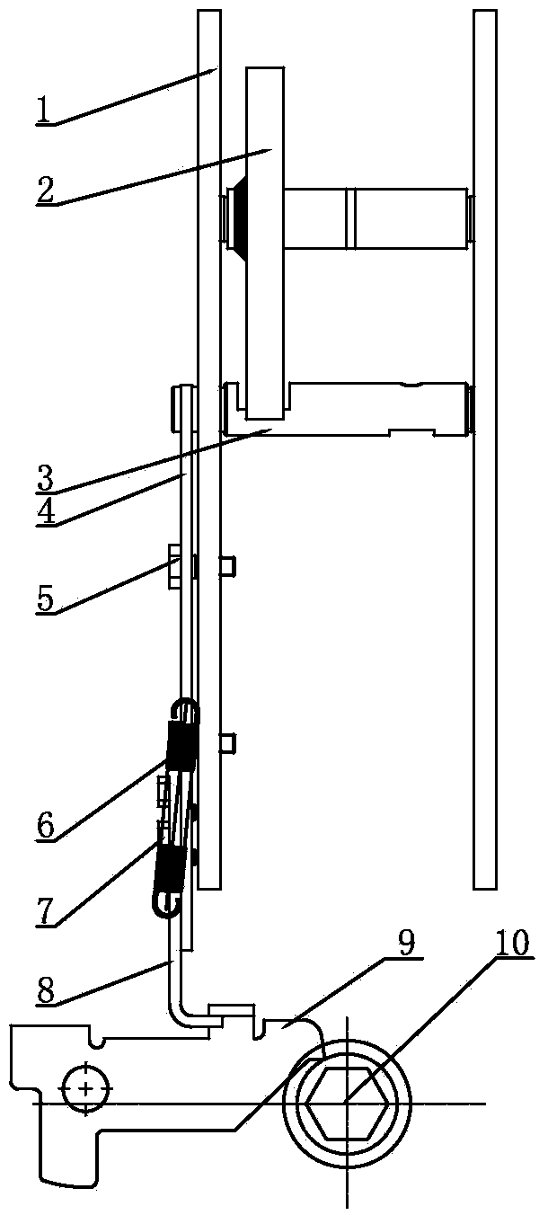 Operating mechanism chassis truck interlocking device and interlocking method thereof