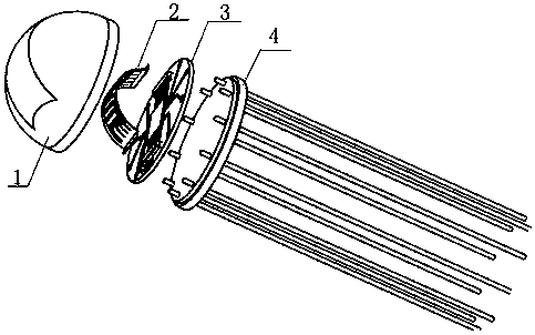 Large-visual-field array infrared detector