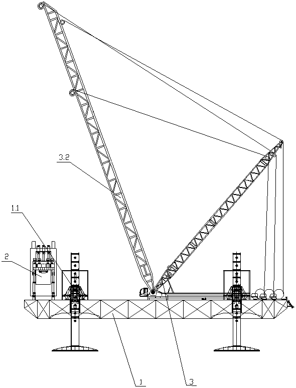 Offshore rock-socketed operation platform