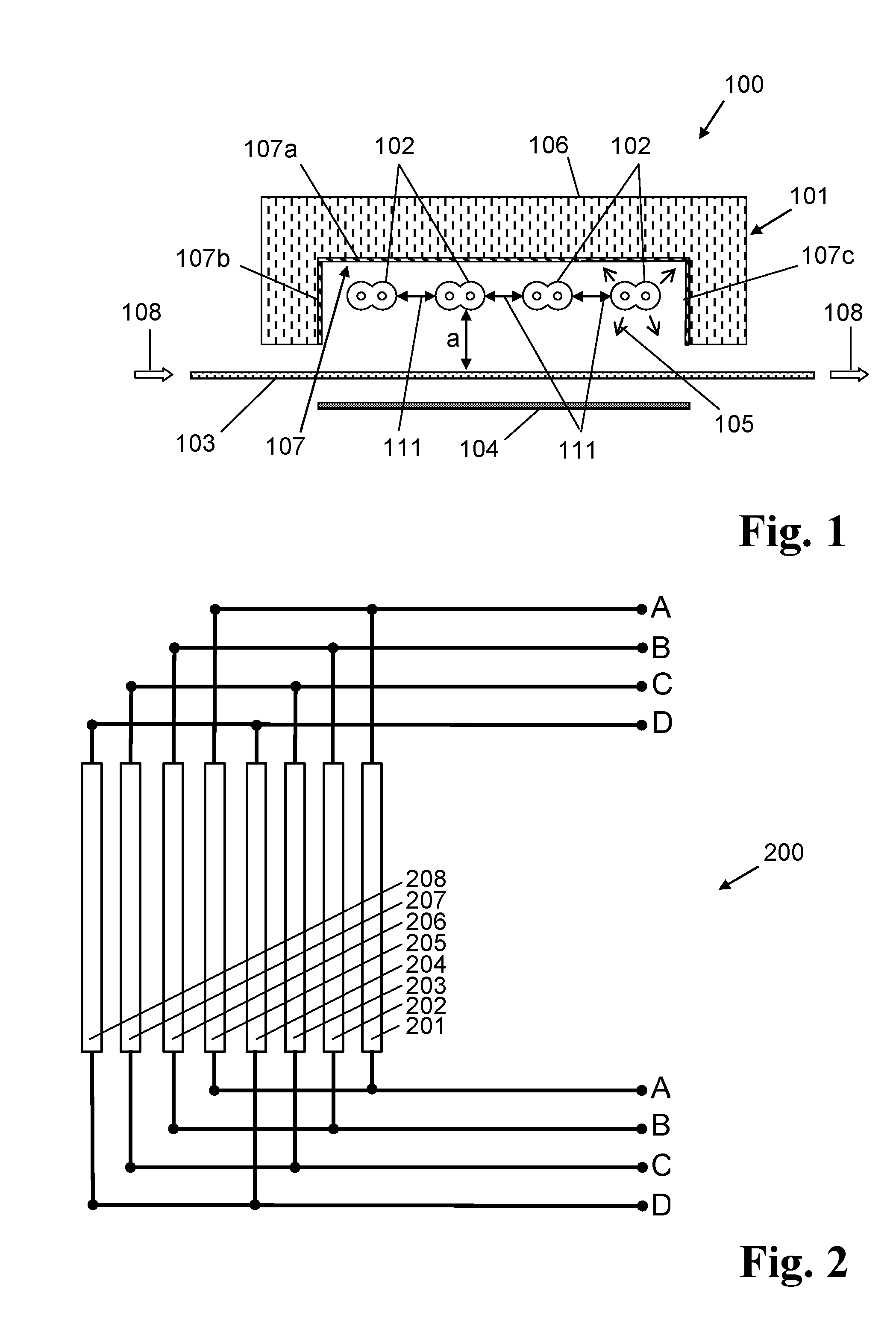Operating method and device for irradiating a substrate