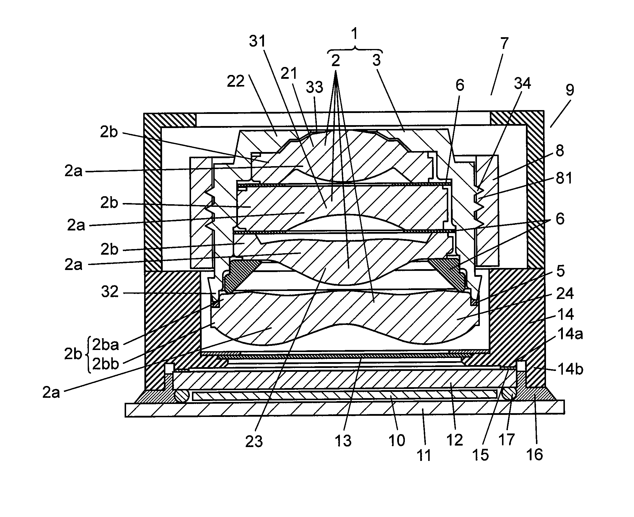 Plastic lens, photographing lens, imaging device, and portable device