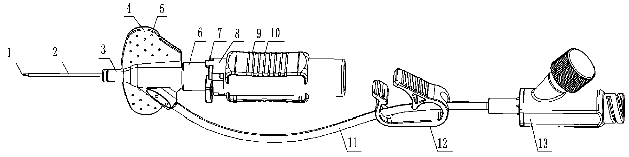 Anti-spill plug for indwelling needle and indwelling needle using anti-spill plug