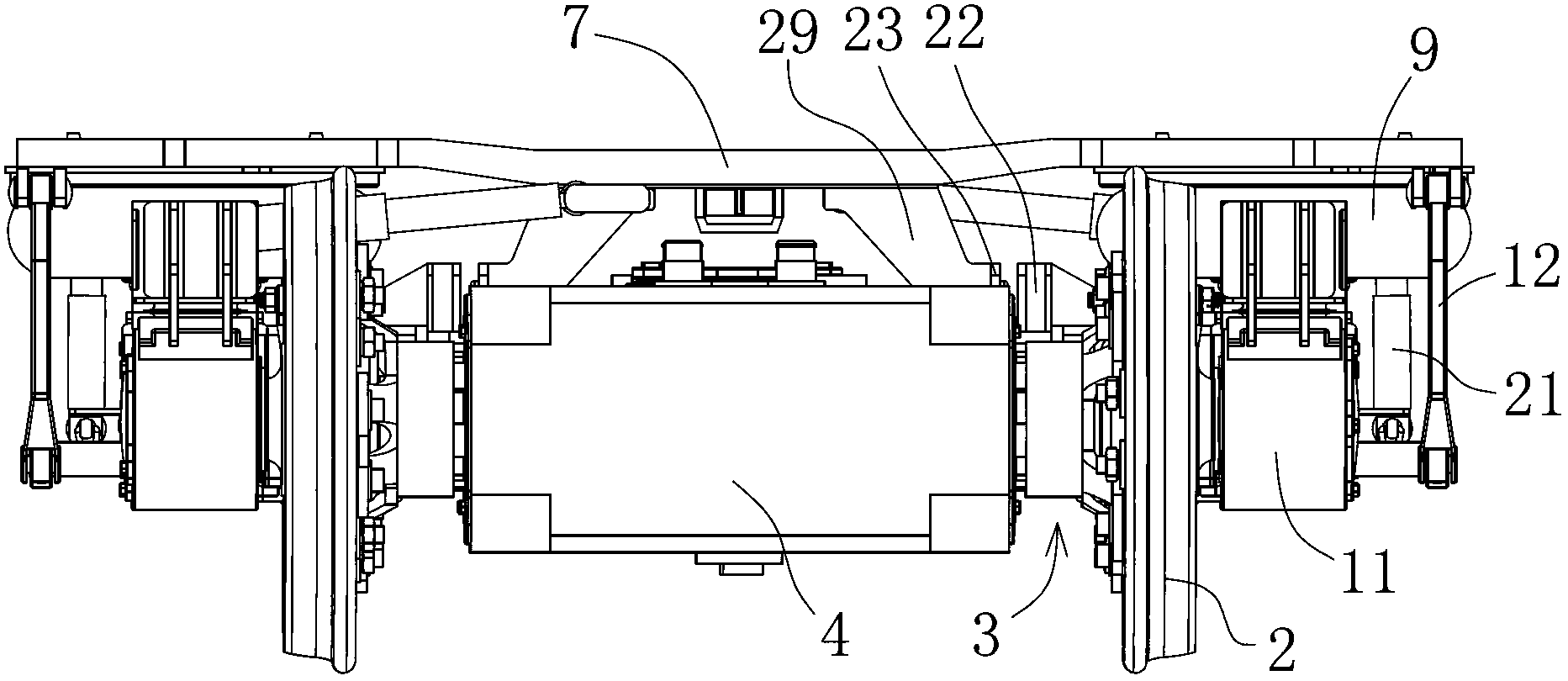 Railway vehicle flexible bogie