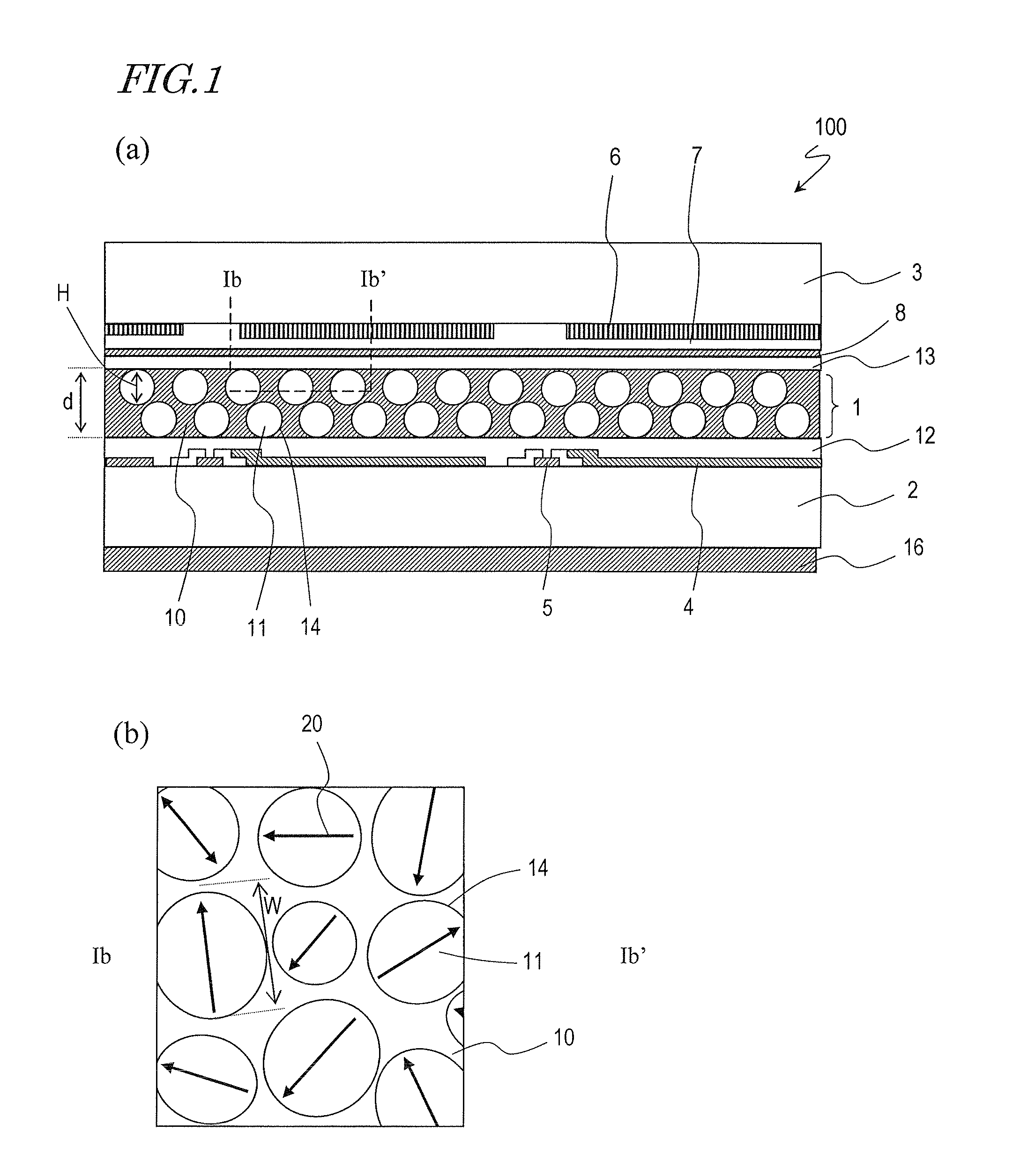 Reflection type liquid crystal display device with controlled directors