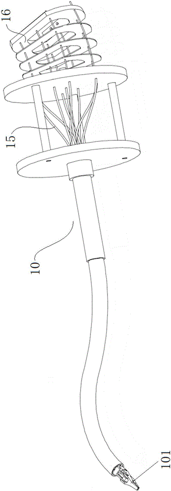 Flexible surgical tool with cross arrangement of structural bones