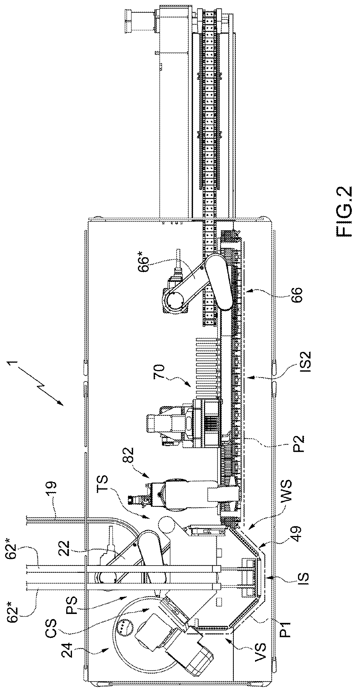 Machine for producing substantially cylindrical articles