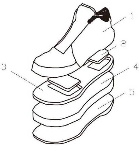 A dance shoe with projection function