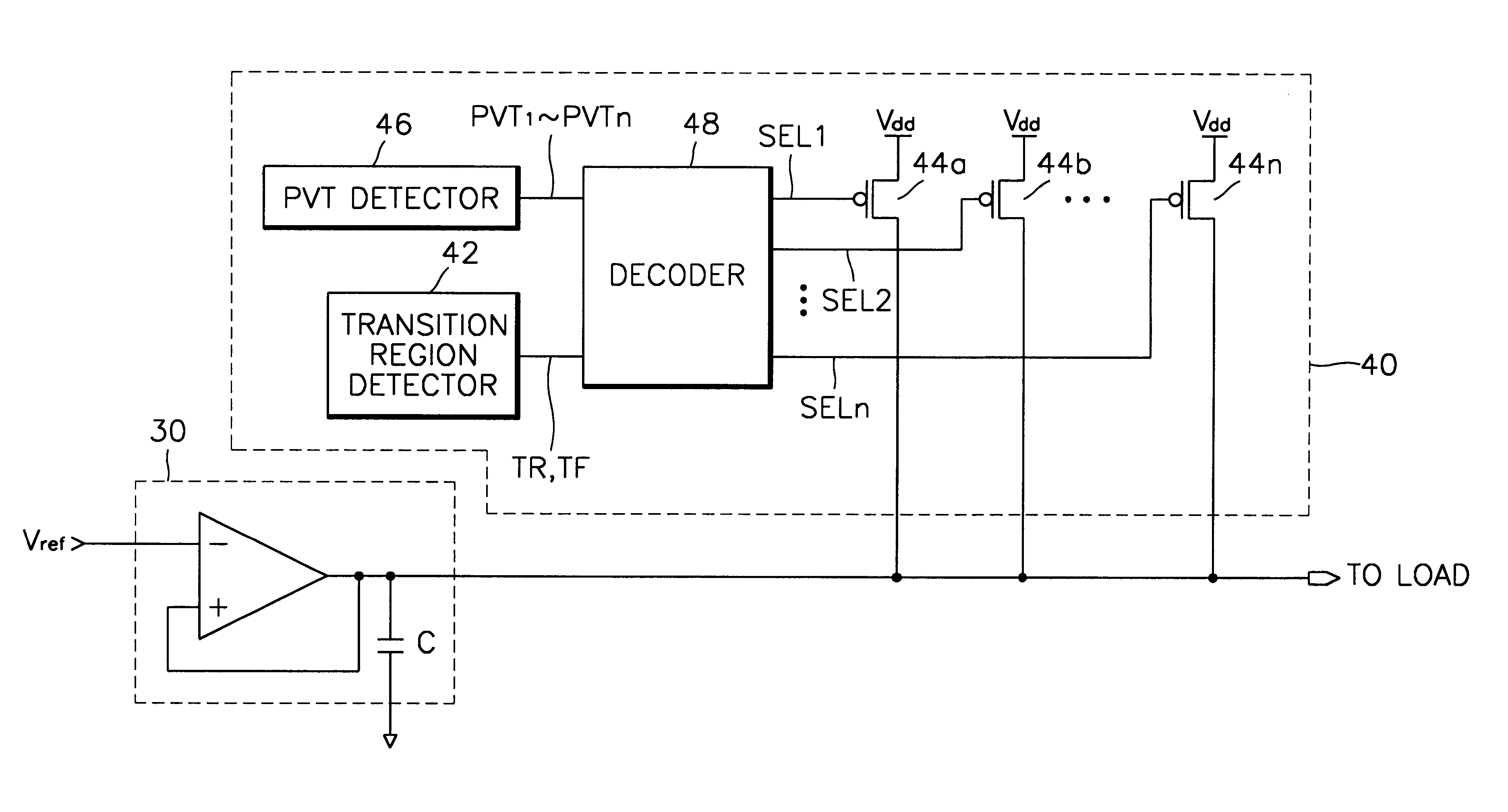 Charge compensator for voltage regulator