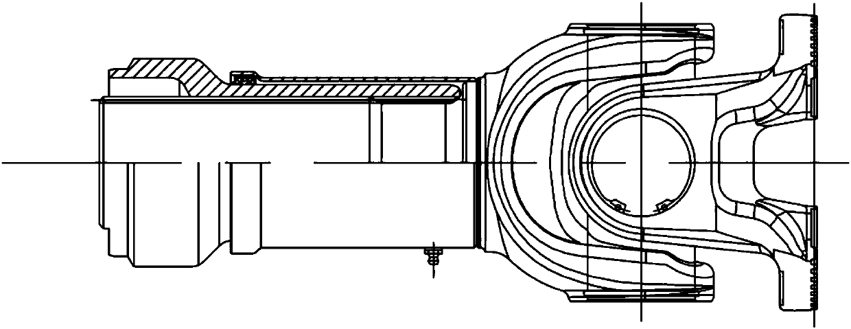 Integral press-fitting and welding process for heavy-duty transmission shaft