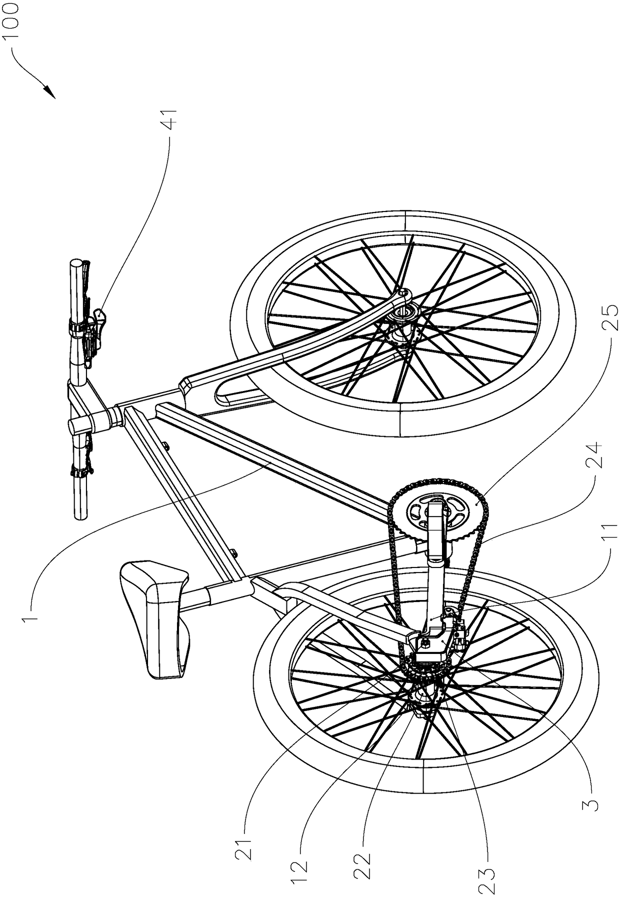 Bicycle chain shifting structure and bicycle