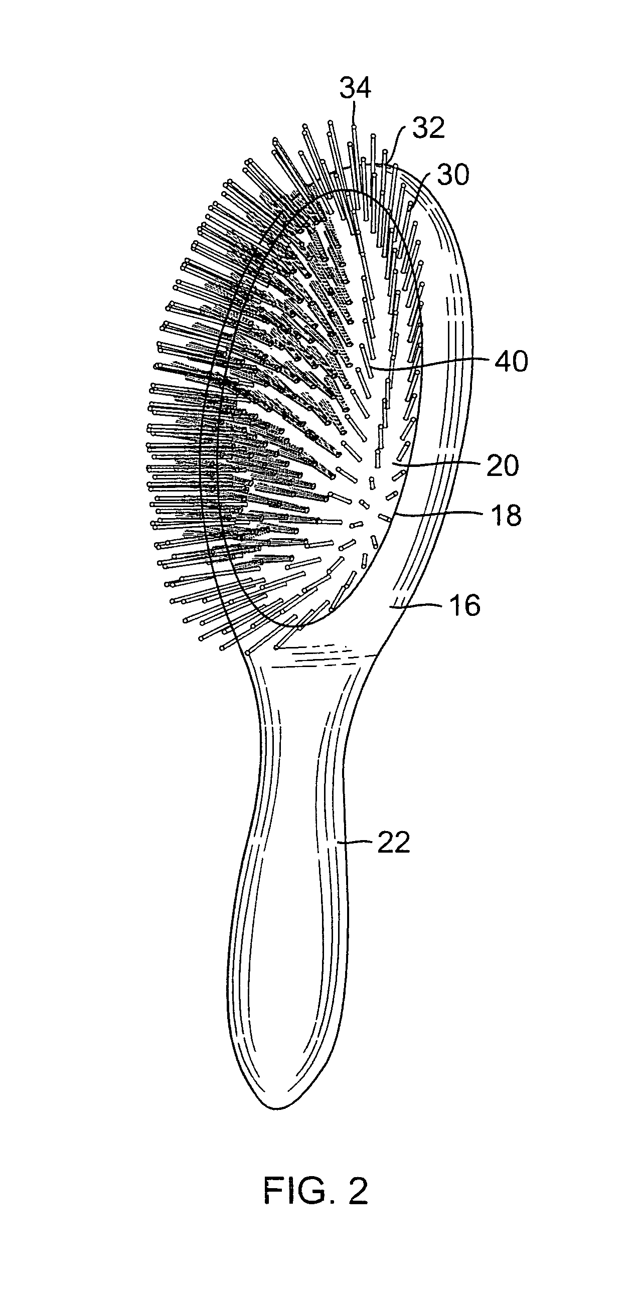 Pet hair and human hair grooming brush with two sets of different bristles