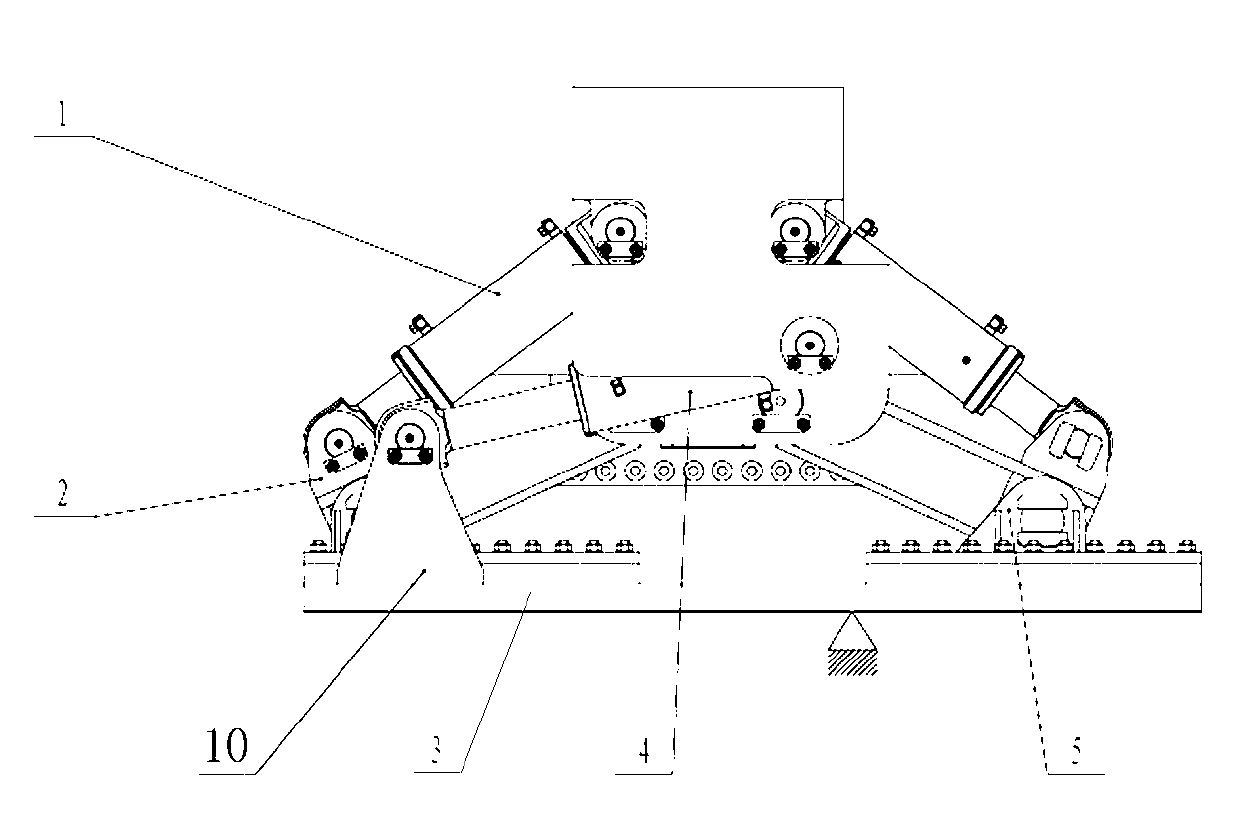 Rear stable tail wagging mechanism of excavator