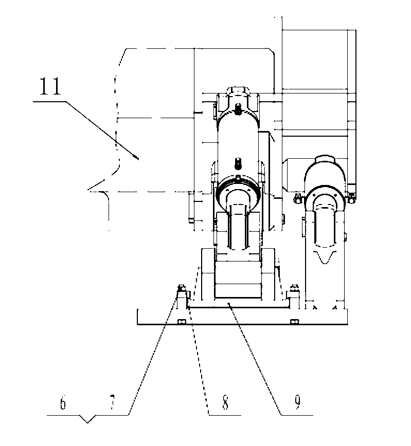 Rear stable tail wagging mechanism of excavator