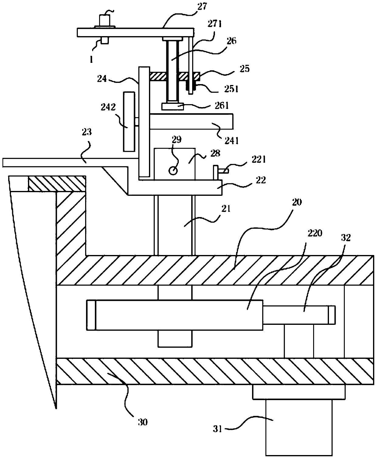 Carton conveying frame with transferring device