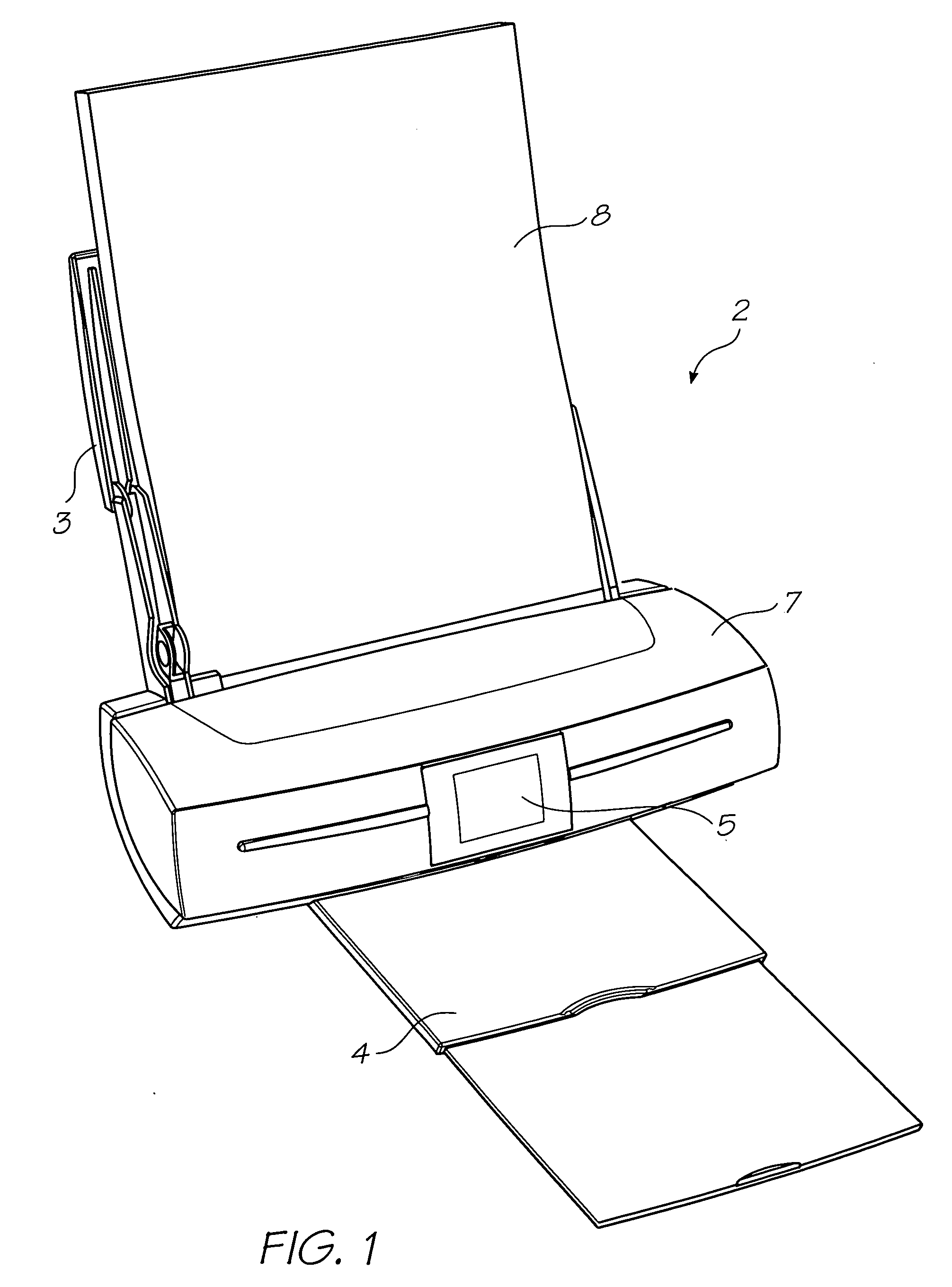 Inkjet printer with printhead cartridge levered into operative position