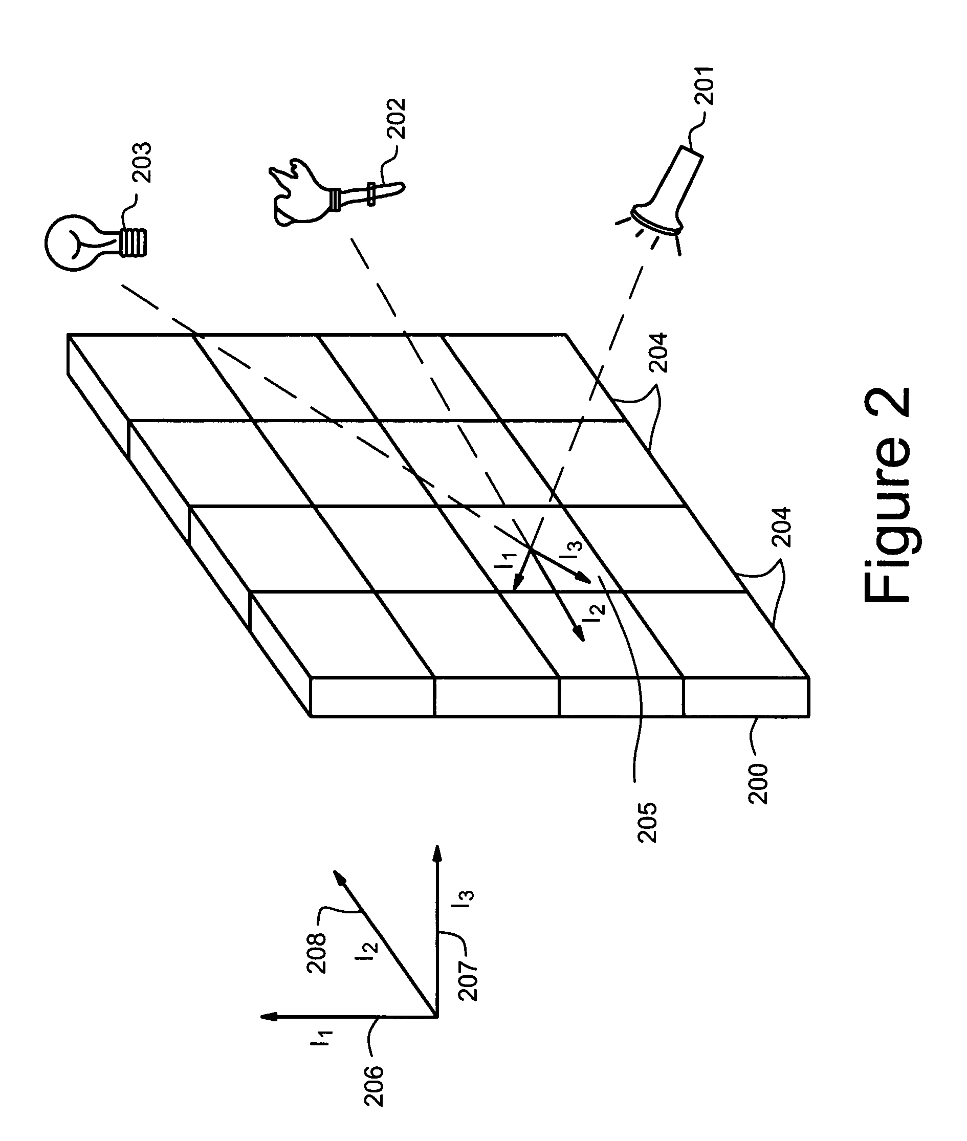 System and method for displaying the effects of light illumination on a surface