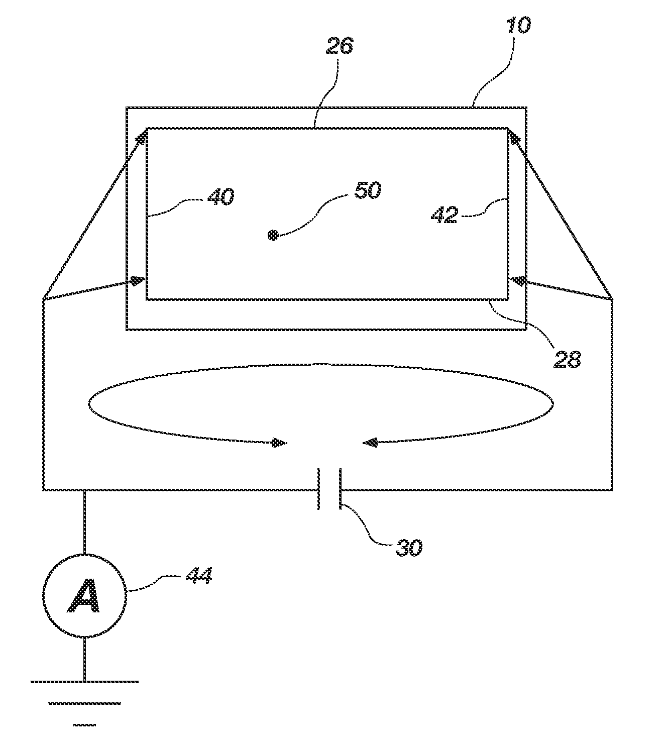 Method and system for measuring position on surface capacitance touch panel using a flying capacitor