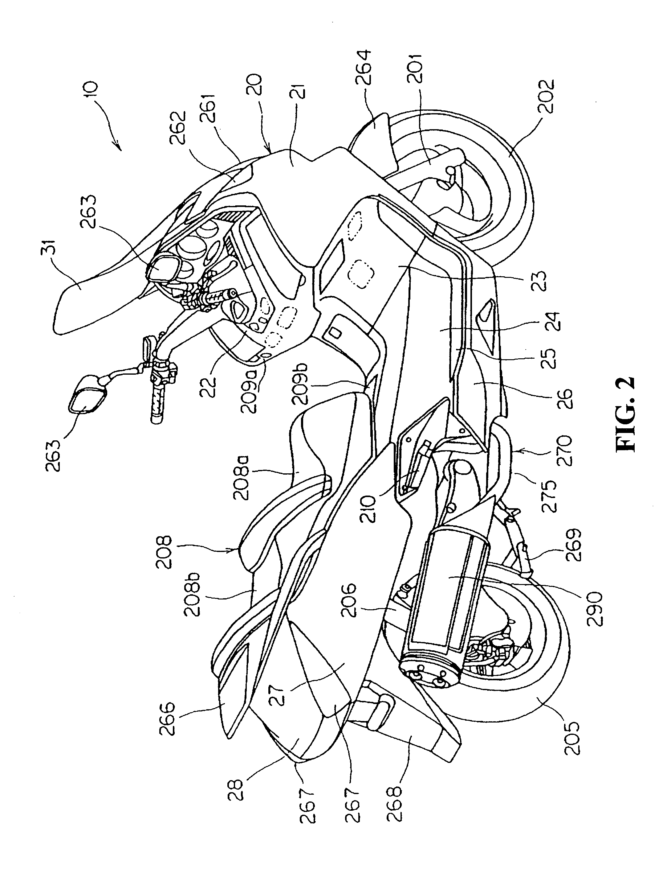 Catalyst arrangement construction of motorcycle