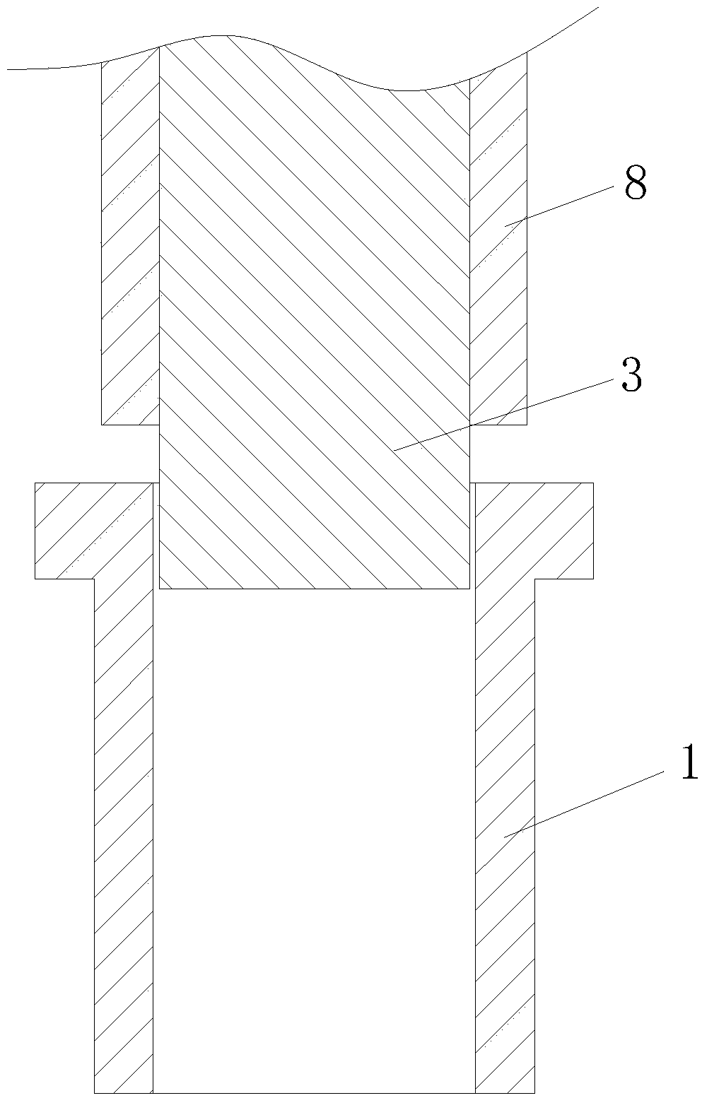 Pressing rivet device and method used for pressing rivet of material part