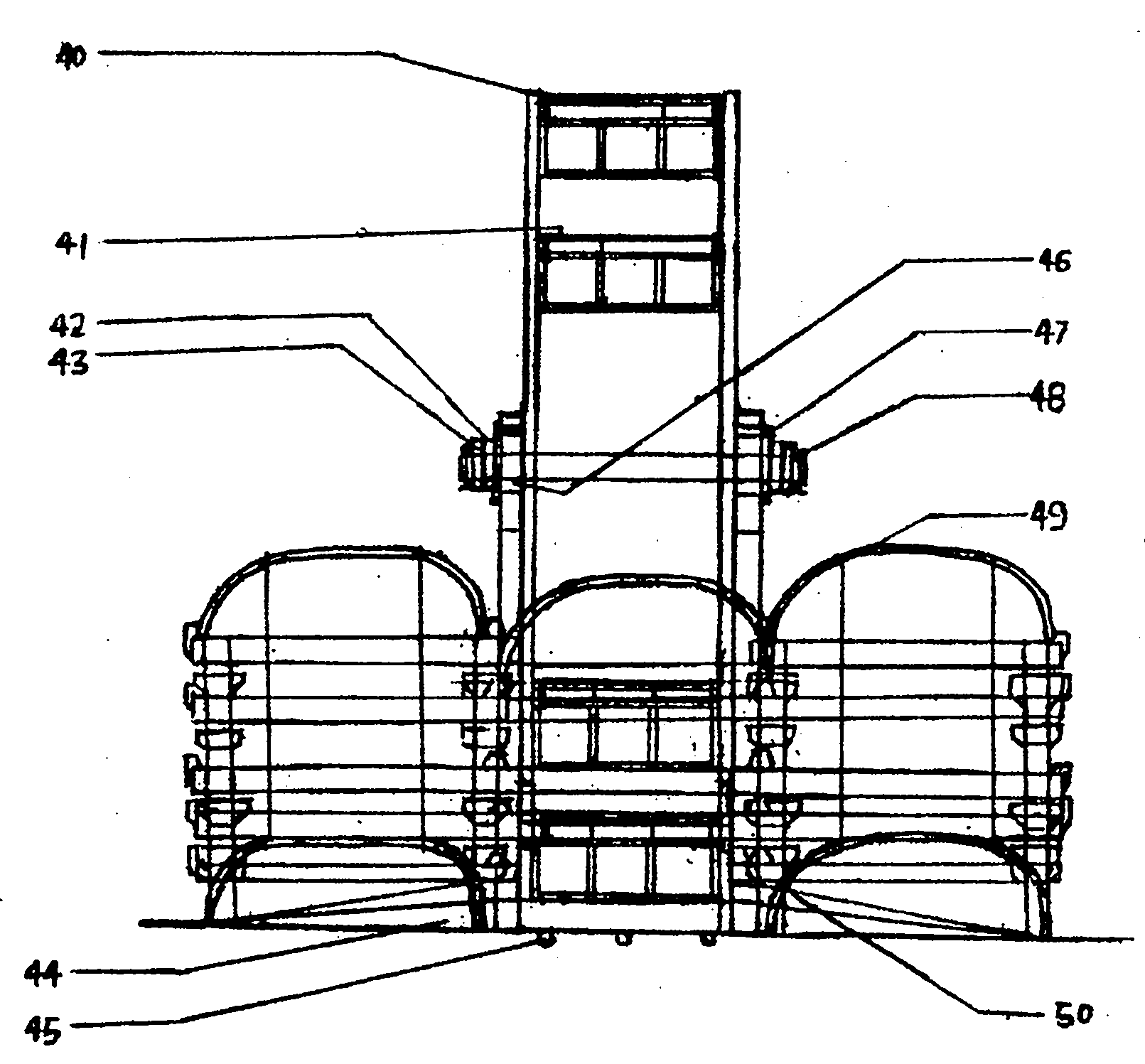 Inner ring and outer ring rotating three-dimensional garage with double-layer approach bridge garages