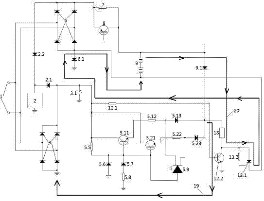 Thyristor excellent-automatic switching power supply