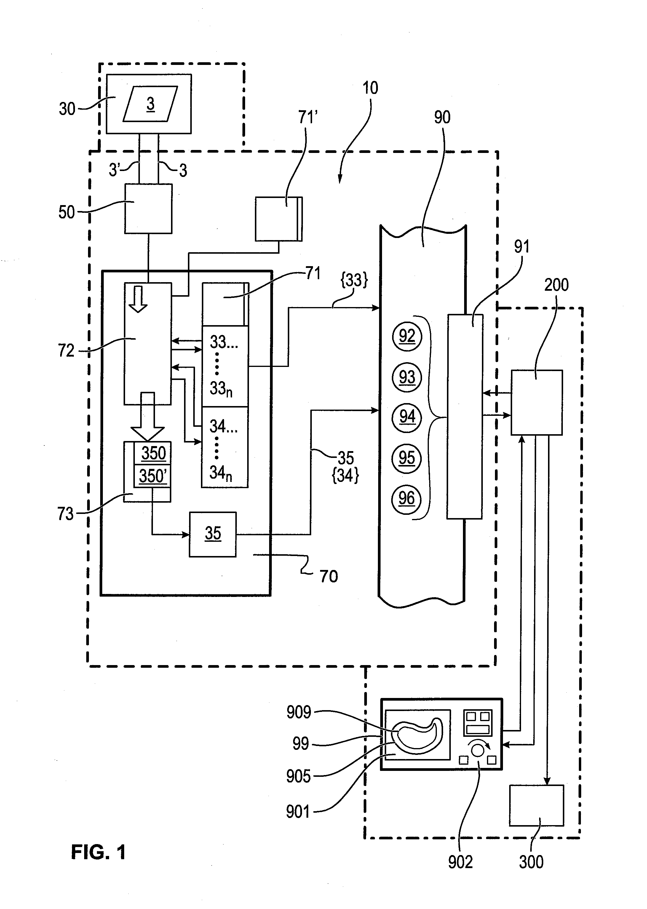 Device for processing tomographic data for visualizing the course of a therapy
