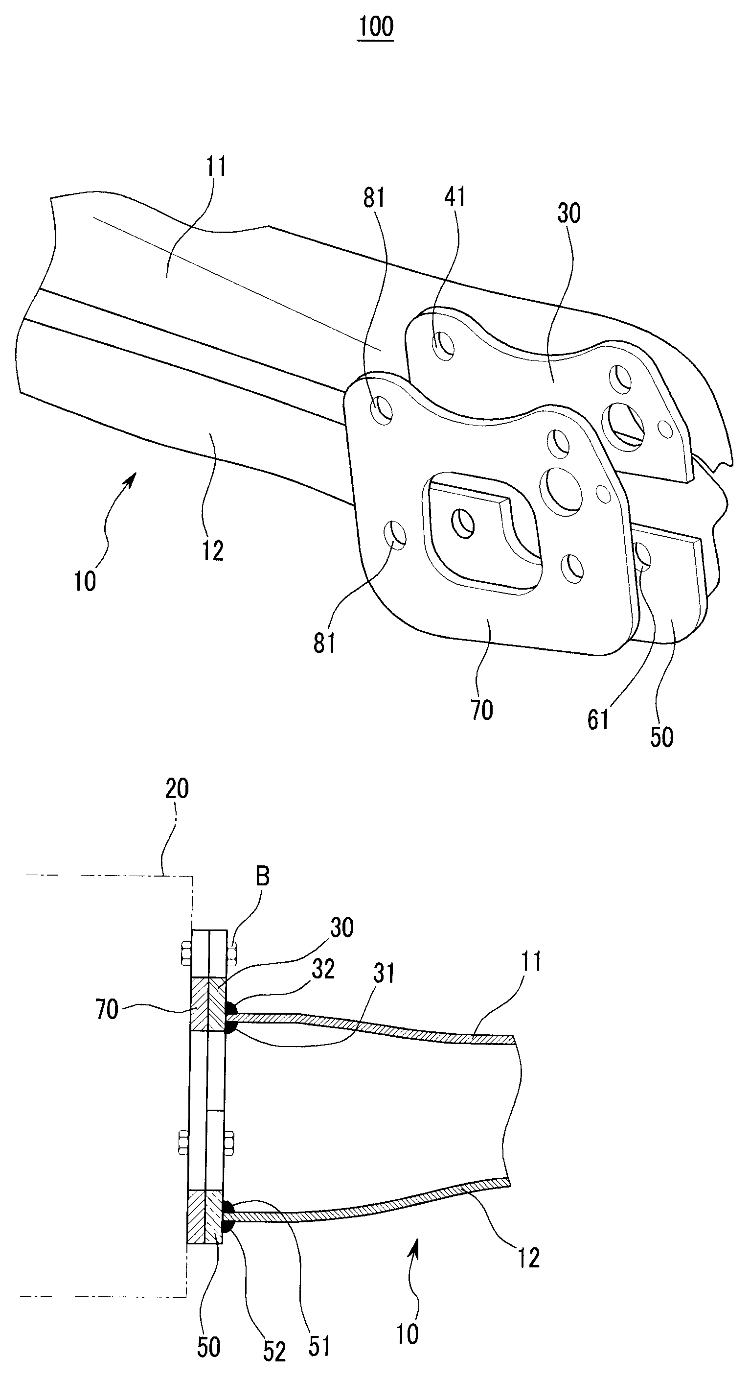 Spindle bracket of torsion beam axle suspension