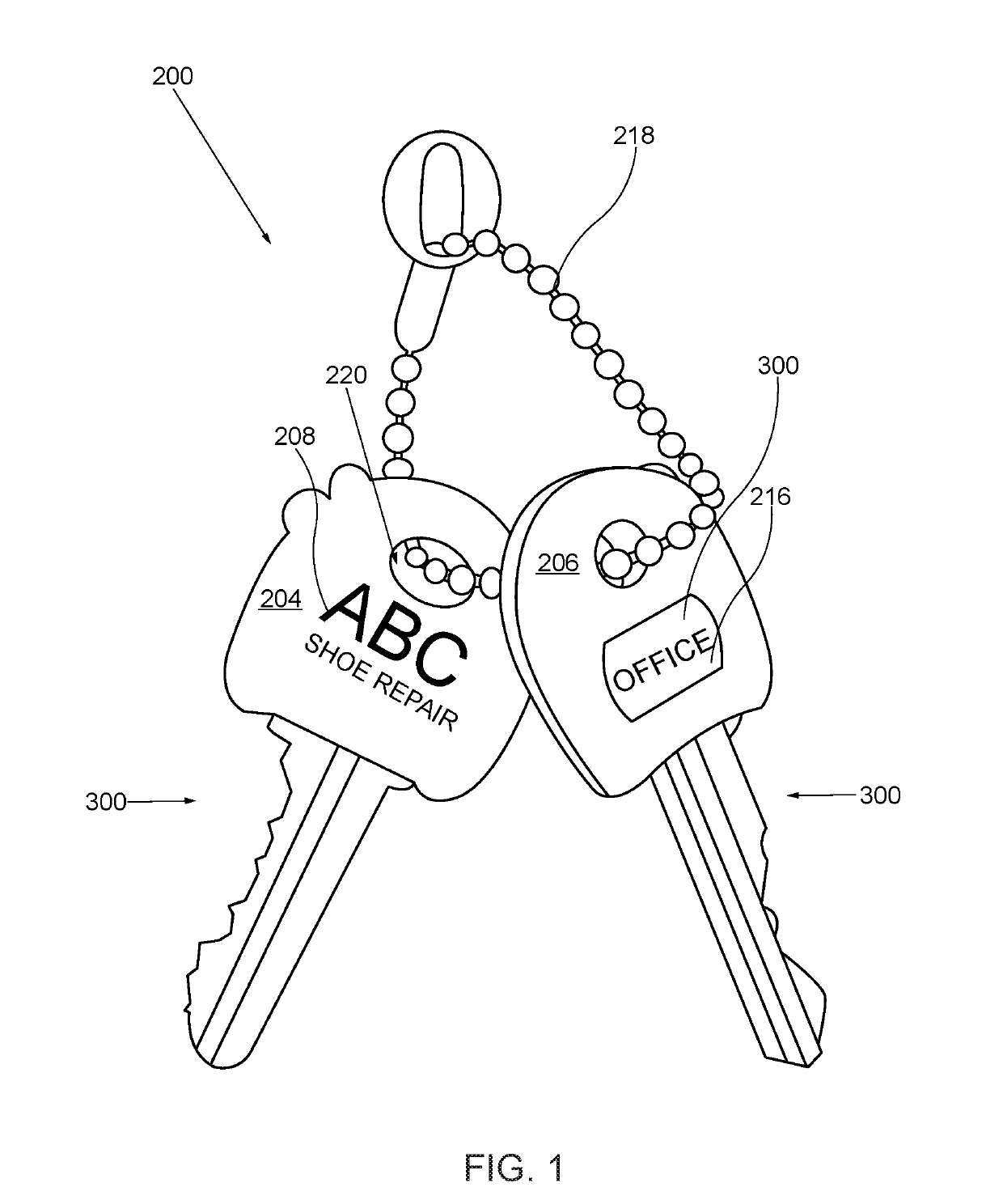 Key Labeling System and Method of Promotional Advertising through Distribution of Labeled Key Head Covers