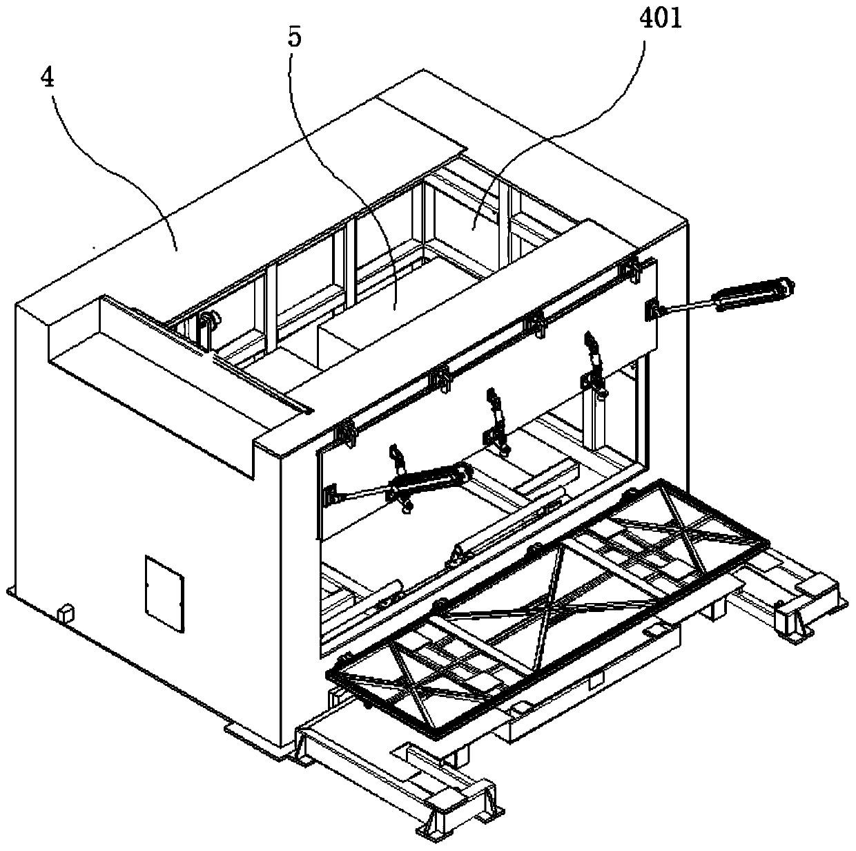 Heating forming mechanism for plate material