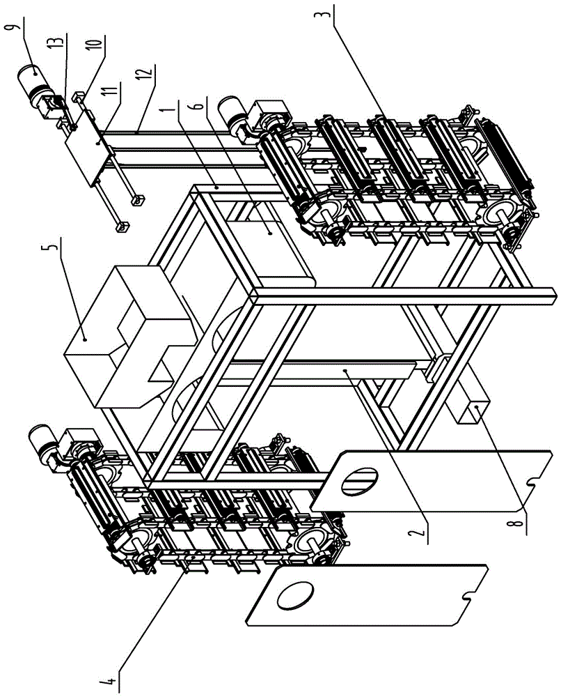 Method for removing iron from raw materials and movable magnetic system iron removal device