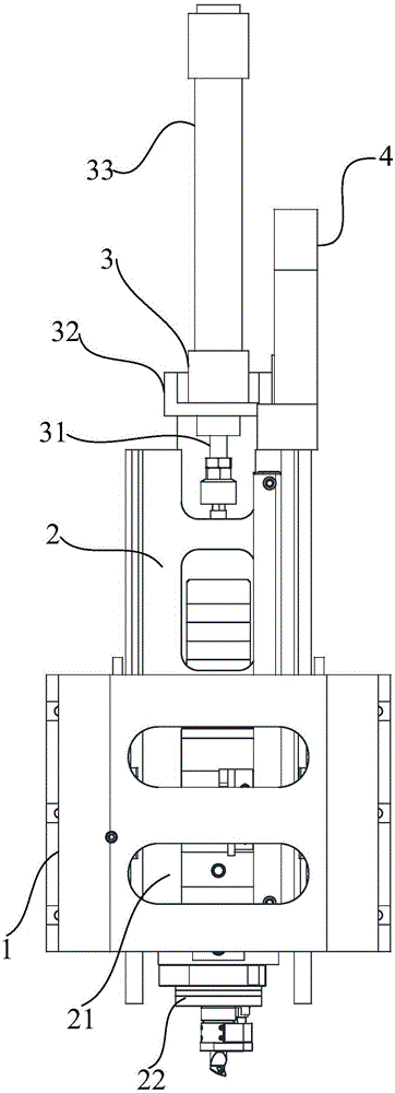 High-speed Z-axis machining device and machine tool including same