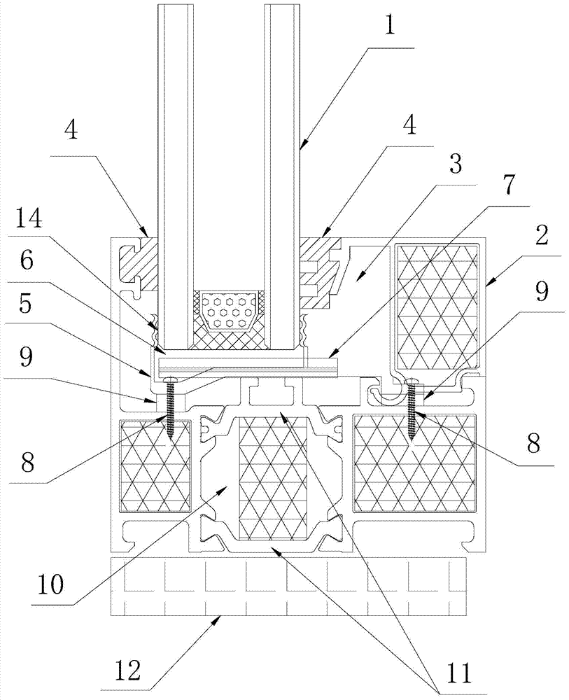 Fire-resistant glass heat insulation frame positioning structure