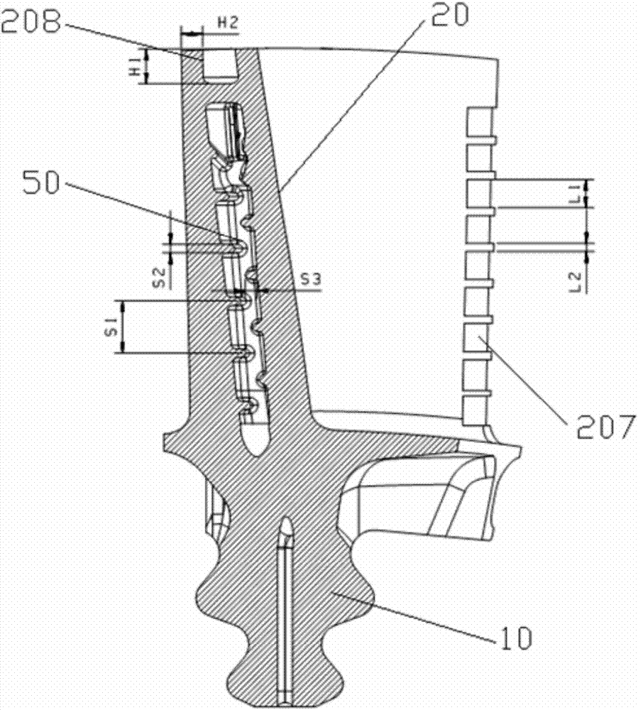 Turbine rotor cooling blades