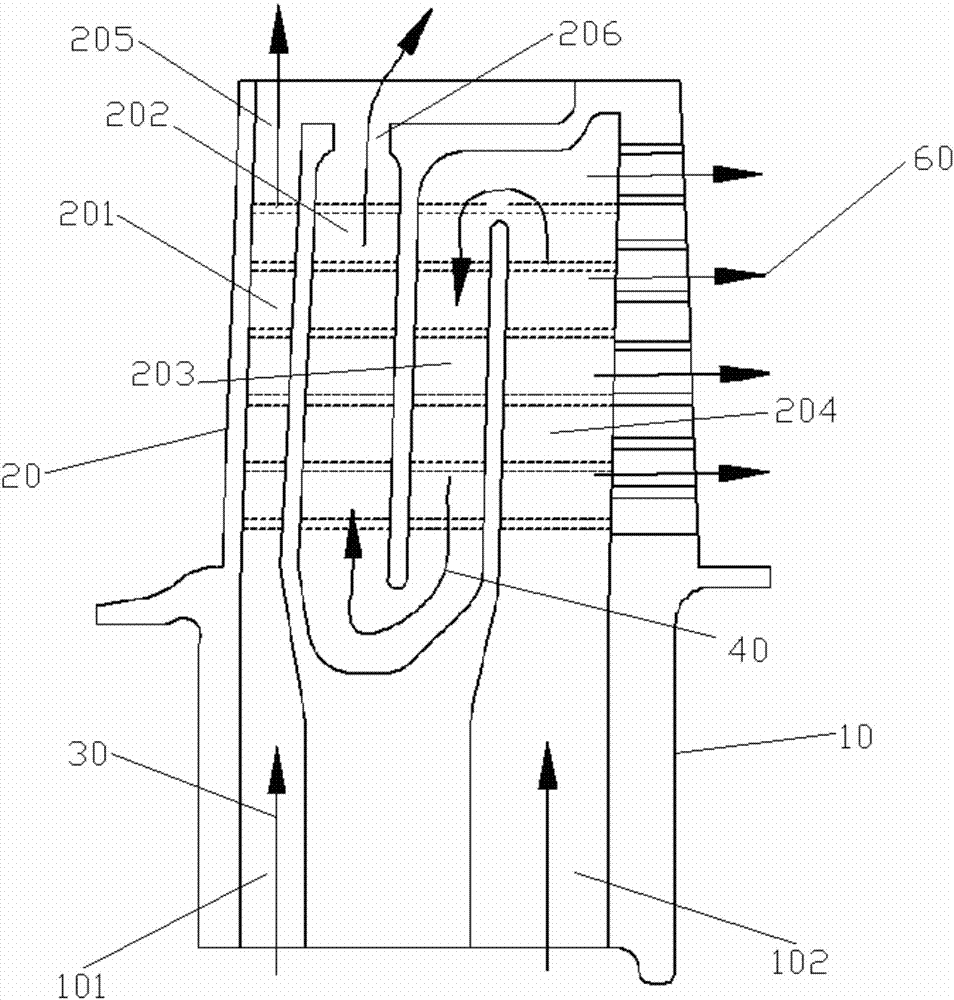 Turbine rotor cooling blades