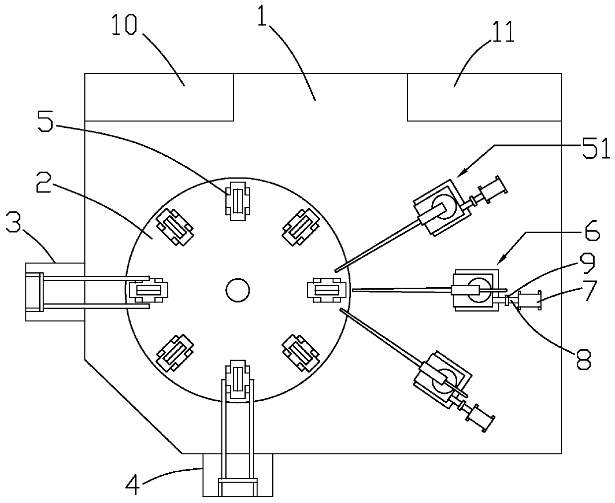 A rotary table flame welding machine and its welding method