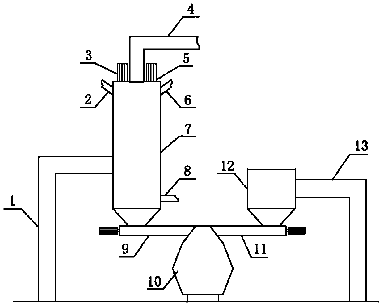 A corex smelting reduction ironmaking equipment