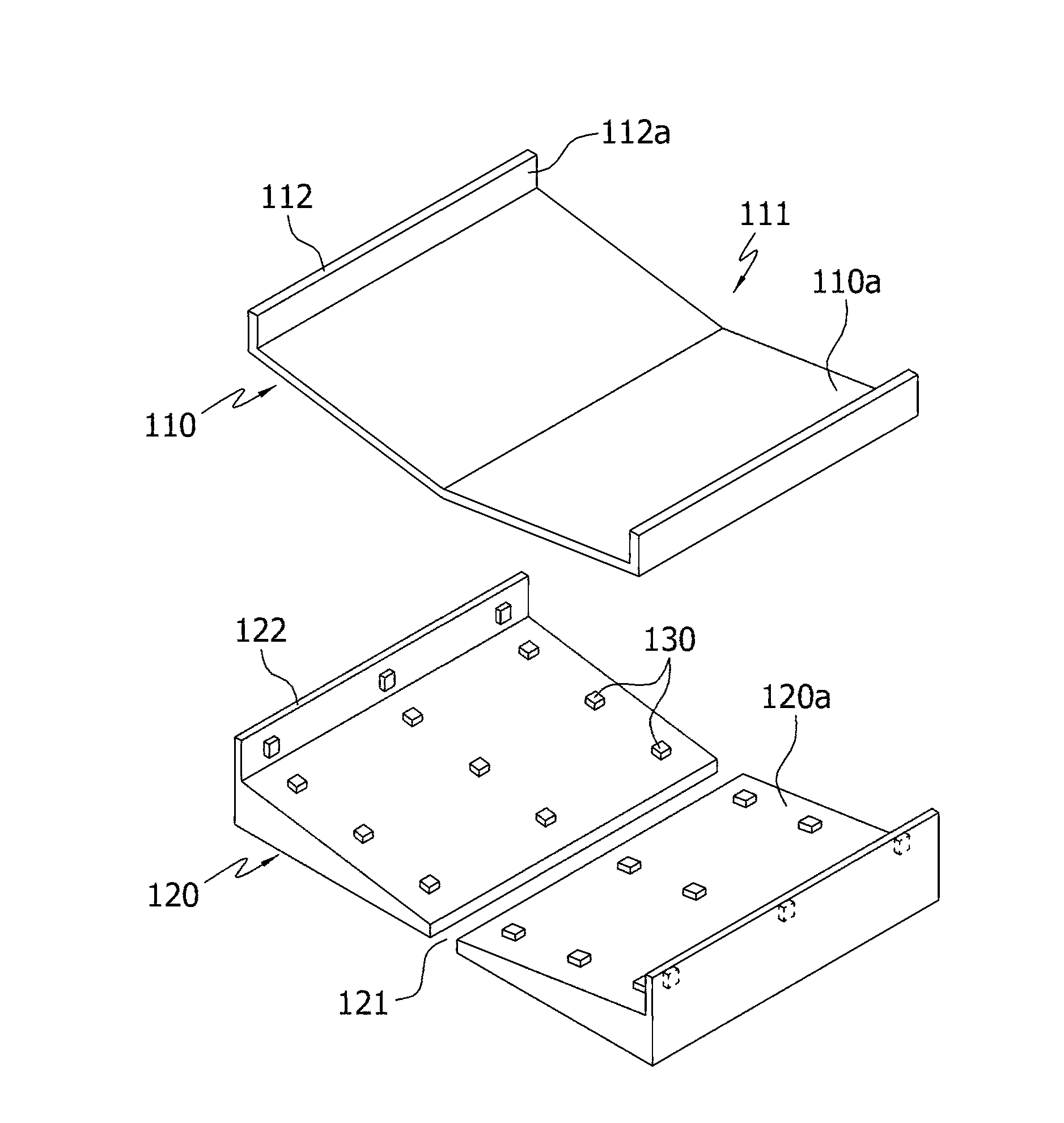 Core catcher having an integrated cooling path