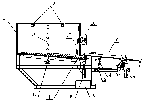 To-be-processed material bin structure for spinning machine