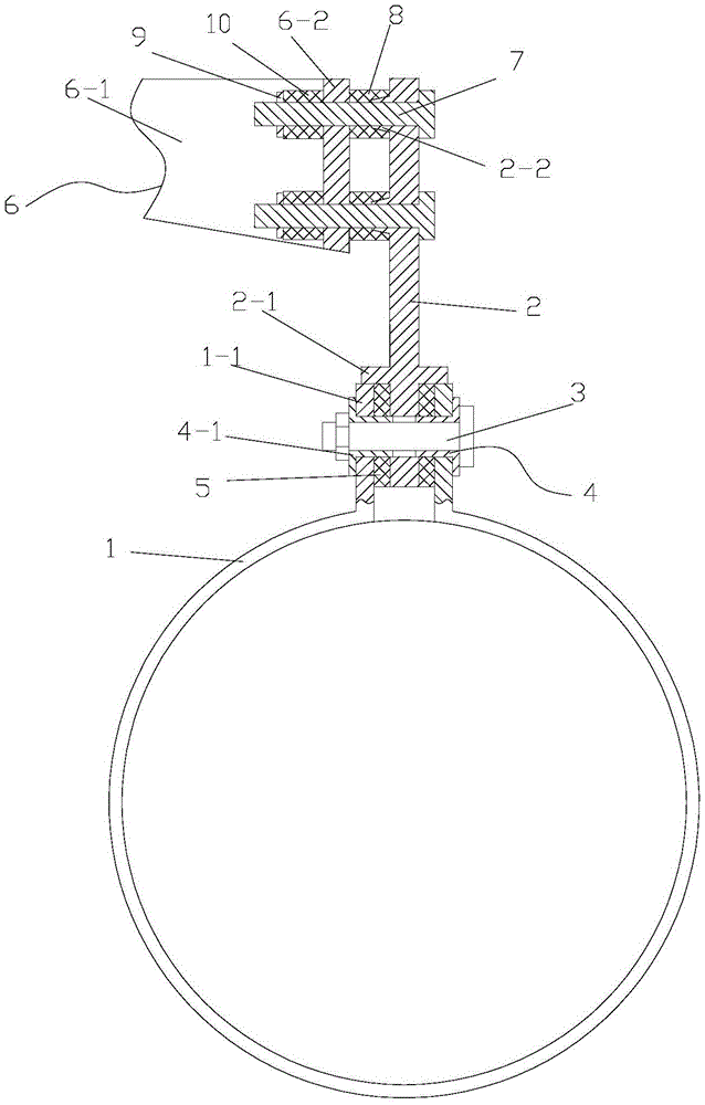 Engine muffling component vibration attenuation mounting device