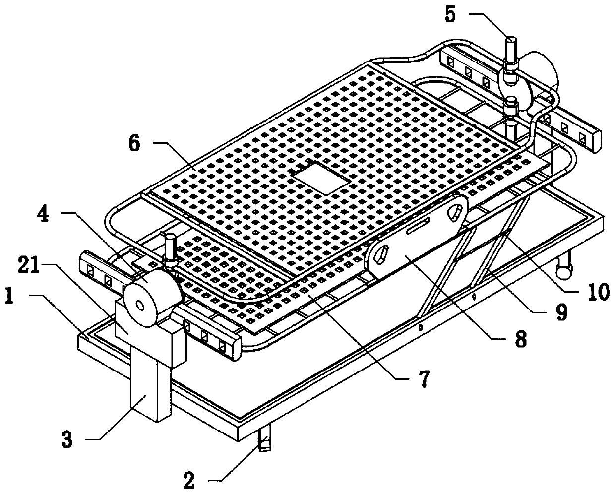 Turnable medical nursing bed