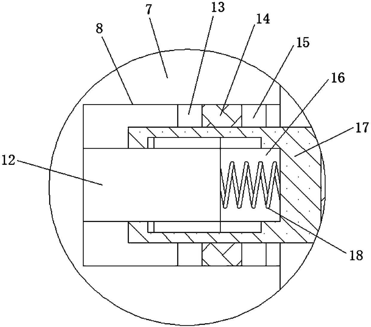 DC motor output shaft end waterproof device