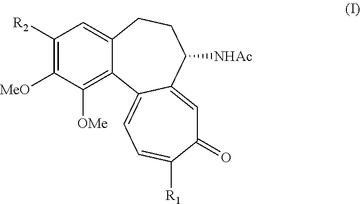 Process for the glycosidation of colchicine and thiocolchicine