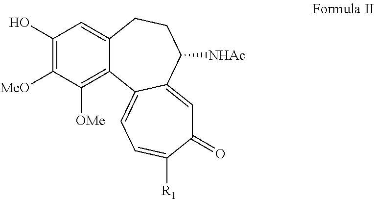 Process for the glycosidation of colchicine and thiocolchicine