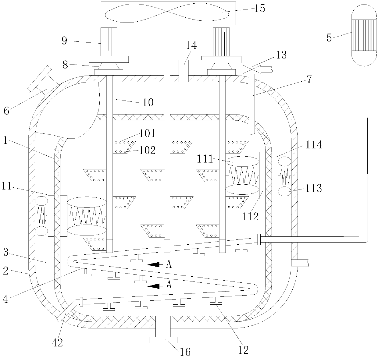 Polyester synthesis reactor