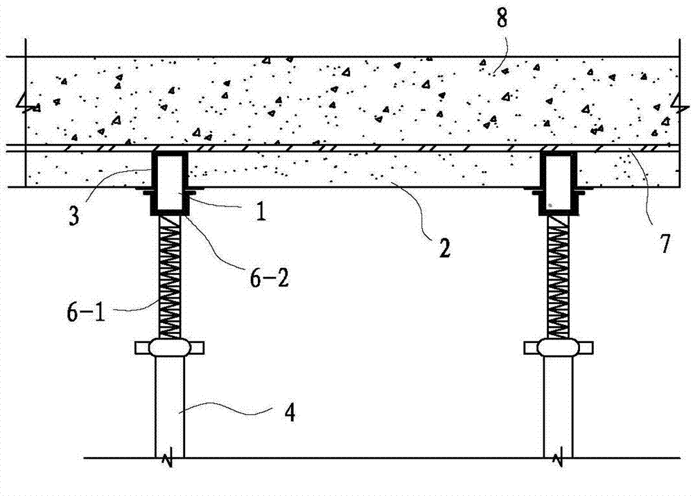 Standard steel frame formwork system for concrete floor slabs and construction method thereof