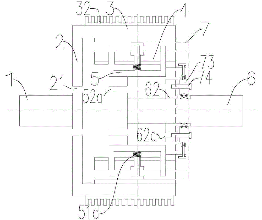 A self-protection cylindrical permanent magnet transmission device