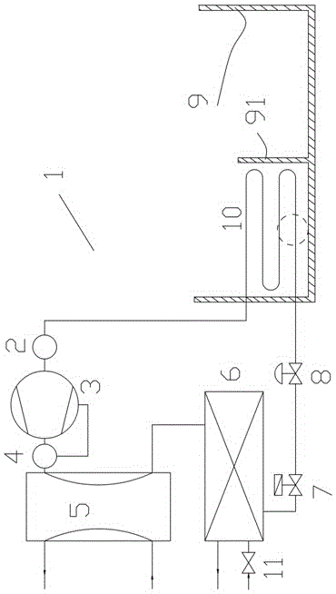 Sewage source heat pump hot water unit