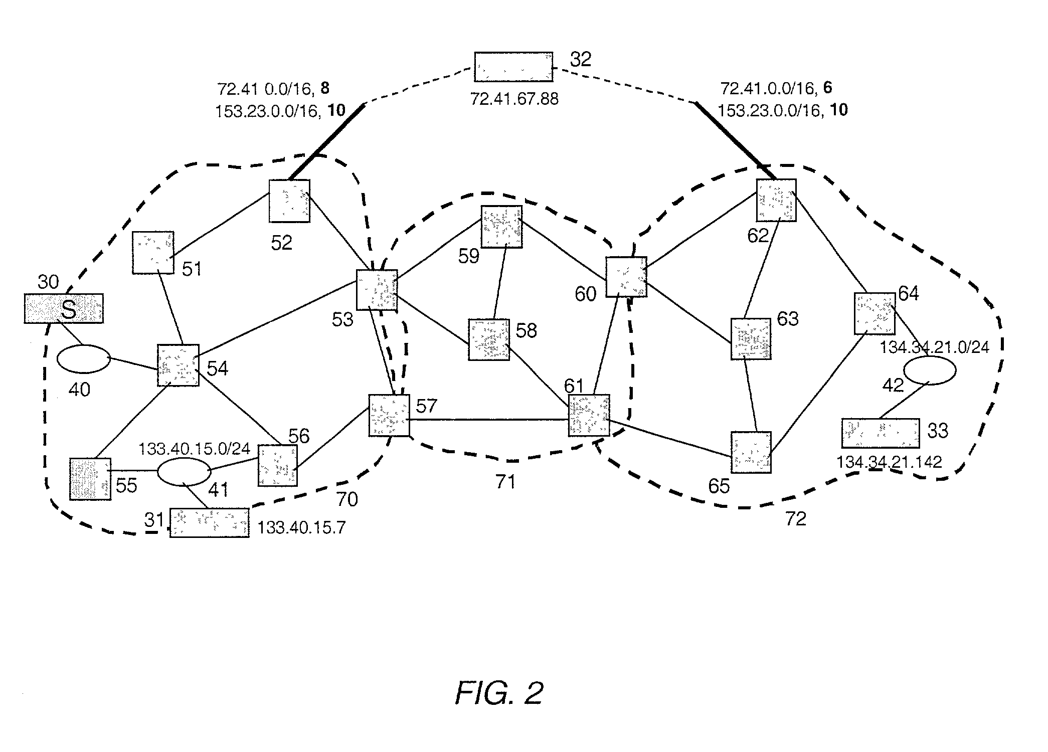 Method and system for topology construction and path identification in a routing domain operated according to a link state routing protocol