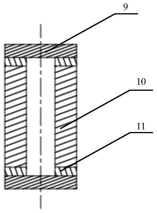 Ultra-magnetostriction window-shaped elliptic composite vibration transducer and transduction method
